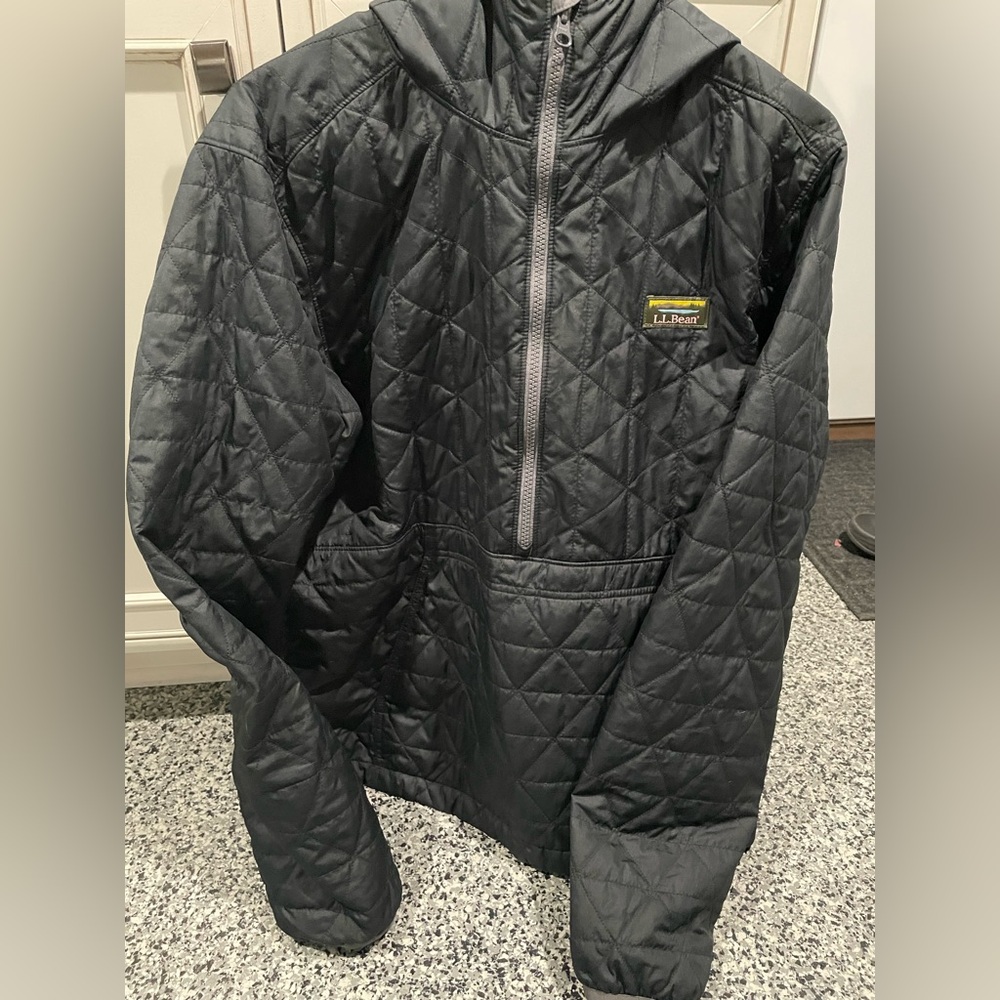 L.L. Bean Black Quilted Pullover